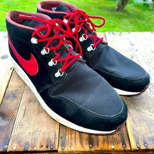 NIKE Wardour Air Max 1 Bred Sneakers Shoes 536901-061 | Black &amp; Red | Mens 13