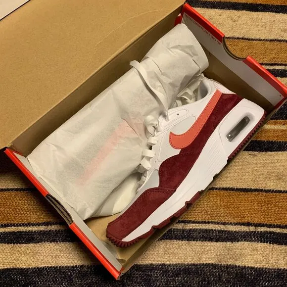 Nike Women's Air Max SC FJ3242100 White/Adobe Team Red Low Top Size 6