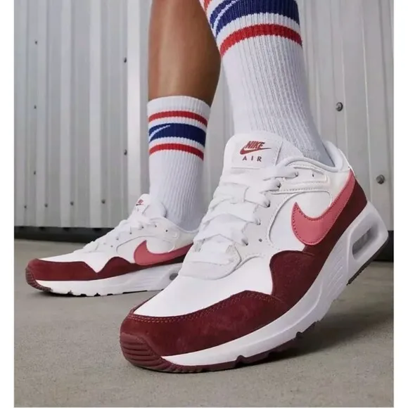 Nike Women's Air Max SC FJ3242100 White/Adobe Team Red Low Top Size 6