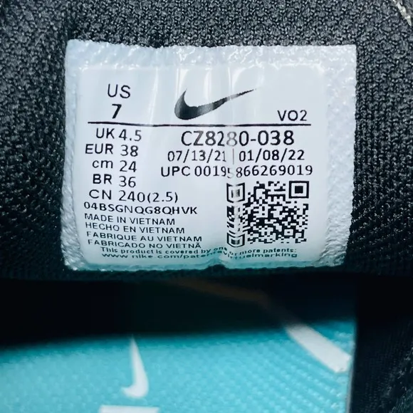Nike Womens Athletic Shoes Metcon 7 Training CZ8280-038 Black Washed Teal Size 7