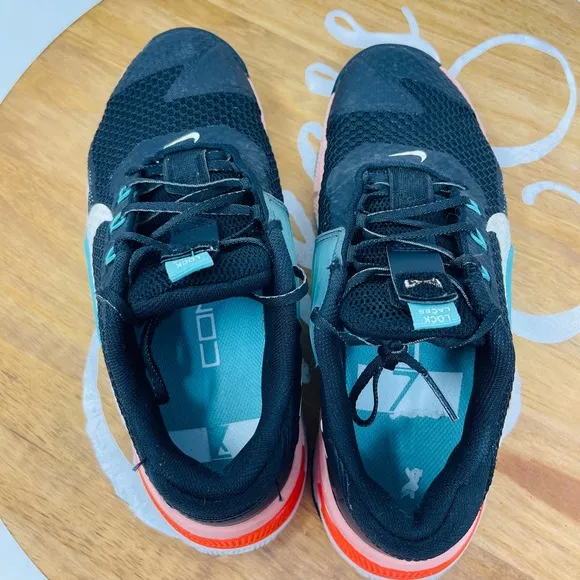 Nike Womens Athletic Shoes Metcon 7 Training CZ8280-038 Black Washed Teal Size 7