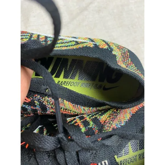 Nike Women's Flyknit Running Shoes Black Hyper Orange Size 8.5 RARE