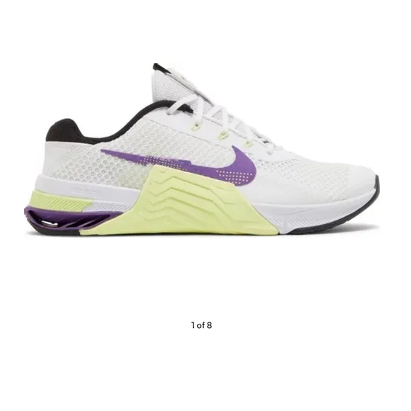 Nike Women’s Metcon 7 White Light Lemon Twist Wild Berry Training Shoes Size 9.5