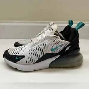 Nike Zoom Air 270 White Black Kids Athletic Shoes Sneakers size 5.5 Y