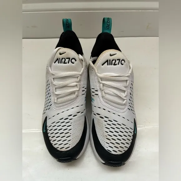 Nike Zoom Air 270 White Black Kids Athletic Shoes Sneakers size 5.5 Y
