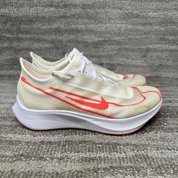 Nike Zoom Fly 3 Womens Size 9 White Racing Training Running Shoes AT8241-101