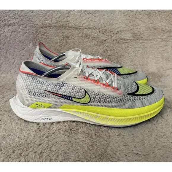 Nike ZoomX Streakfly White Racer Blue Volt Athletic Running Sneakers Mens Sz 12