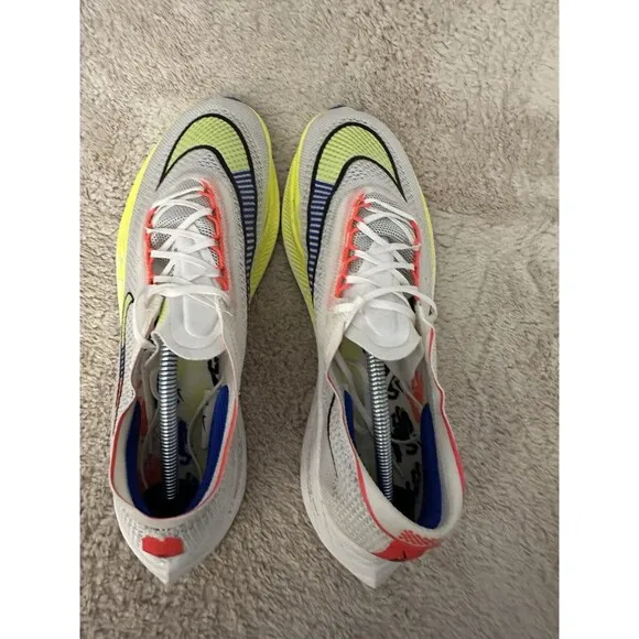 Nike ZoomX Streakfly White Racer Blue Volt Athletic Running Sneakers Mens Sz 12