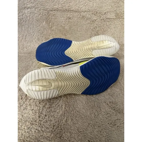 Nike ZoomX Streakfly White Racer Blue Volt Athletic Running Sneakers Mens Sz 12