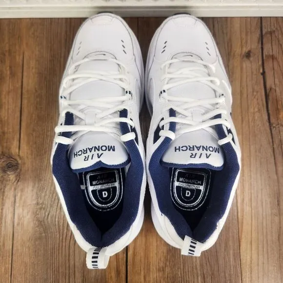 Nike Air Monarch IV Mens Sz 9 White Silver Dad Training Sneaker Shoes 415445-102