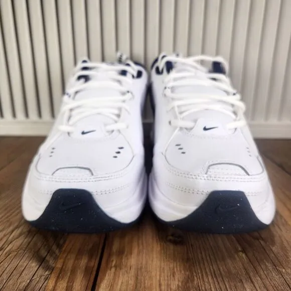 Nike Air Monarch IV Mens Sz 9 White Silver Dad Training Sneaker Shoes 415445-102