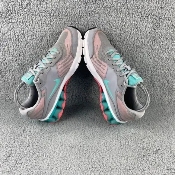 NIKE REAX RUN 9 Shoes‎ Womens 8 Running Training Gray Turquoise Sneakers Lace Up