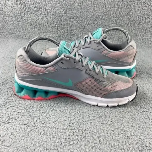 NIKE REAX RUN 9 Shoes‎ Womens 8 Running Training Gray Turquoise Sneakers Lace Up