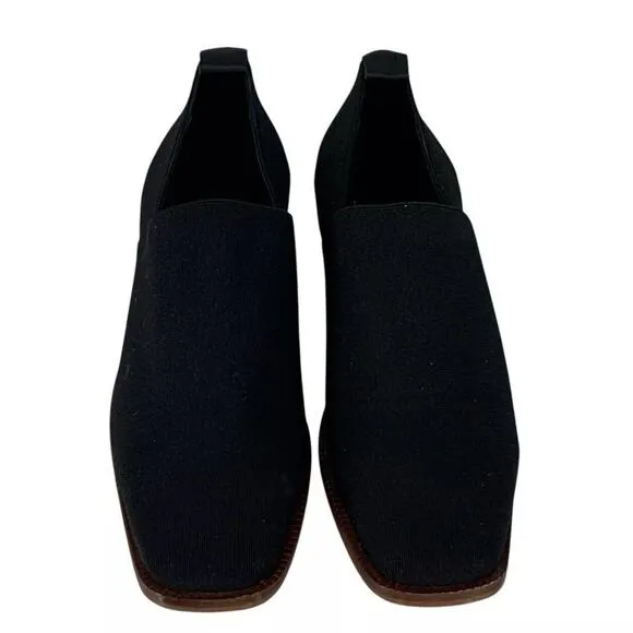 Nikki Chasin Elastic Marcel Loafer Shoes Flats Womens Size 39 Black Minimalist