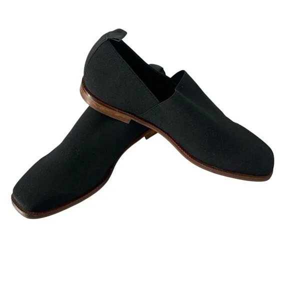 Nikki Chasin Elastic Marcel Loafer Shoes Flats Womens Size 39 Black Minimalist