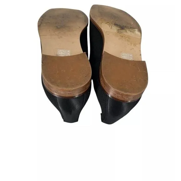 Nikki Chasin Elastic Marcel Loafer Shoes Flats Womens Size 39 Black Minimalist