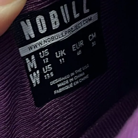 NOBULL Deep Purple Trainer SuperFabric Training Shoes Men's Size 12/ Women's 13.