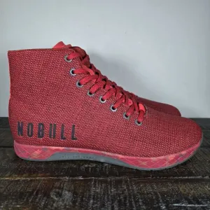 NOBULL High Top Trainer Mens Size 9 Gym Shoes Training Sneakers Red Gray