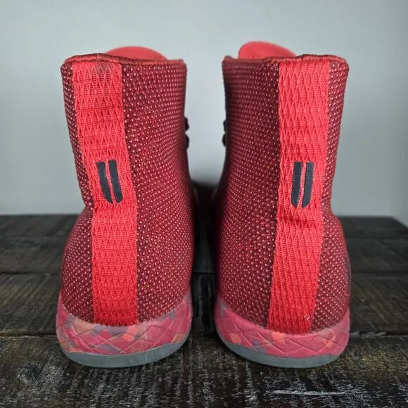NOBULL High Top Trainer Mens Size 9 Gym Shoes Training Sneakers Red Gray
