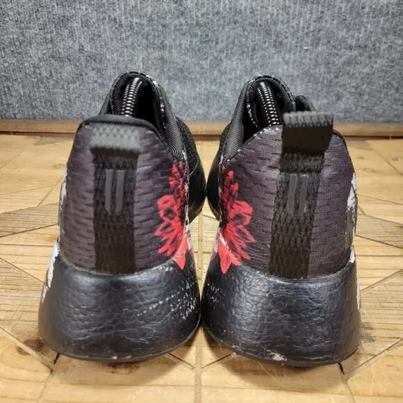 Nobull Journey Running Shoes Mens 10 Womens 11.5 Black Floral Training READ DES.