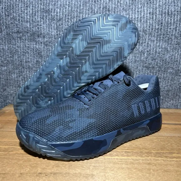 Nobull Mens 7 Shoes Blue Camo Outwork SuperFabric Athletic Training Gym Workout