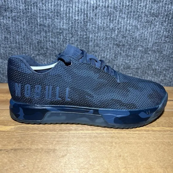 Nobull Mens 7 Shoes Blue Camo Outwork SuperFabric Athletic Training Gym Workout