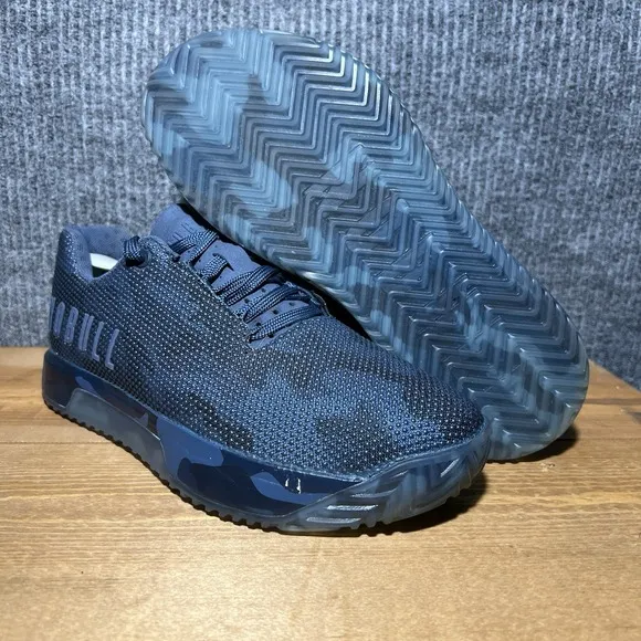 Nobull Mens 7 Shoes Blue Camo Outwork SuperFabric Athletic Training Gym Workout