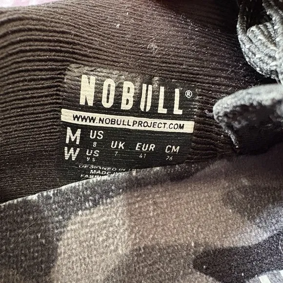 NoBull Night Camo Black Mesh Runner Running Shoes Mens Size 8 Women's 9.5