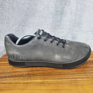Nobull Shoes Men's 12 Black Canvas Lace Up Training Gym Sneakers NO INSOLES