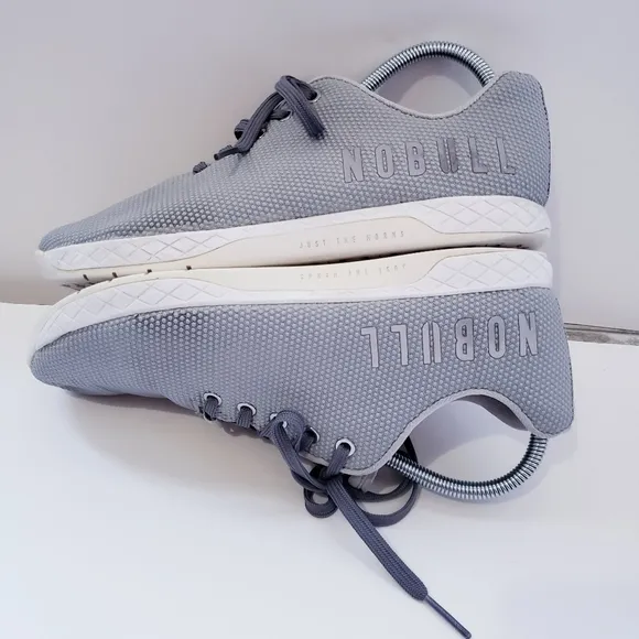 NOBULL SUPER FABRIC GRAY LOW TRAINING SHOES SNEAKER MEN'S 9 Women's 10.5