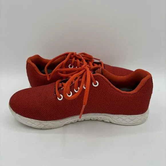 NoBull Superfabric Athletic Training Shoes Men's 7.5 Women's 9 Red Low Top