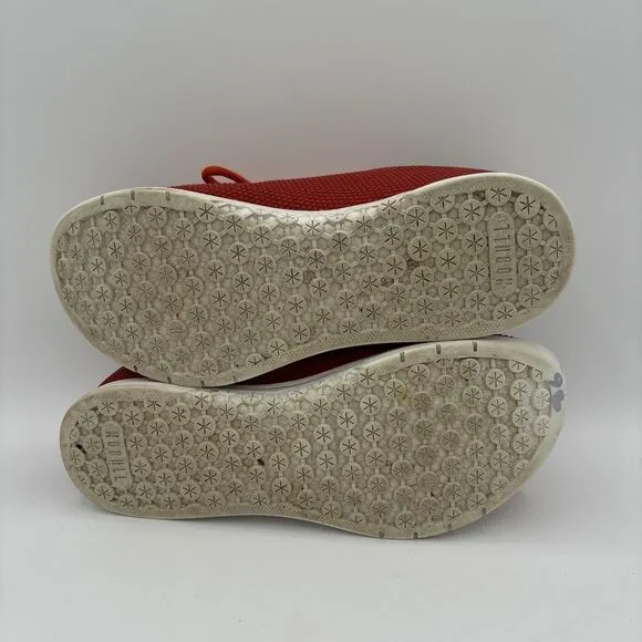 NoBull Superfabric Athletic Training Shoes Men's 7.5 Women's 9 Red Low Top