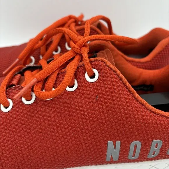 NoBull Superfabric Athletic Training Shoes Men's 7.5 Women's 9 Red Low Top