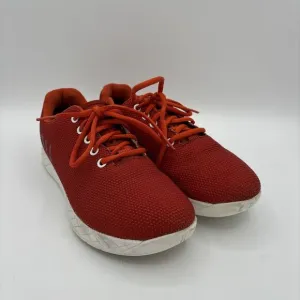 NoBull Superfabric Athletic Training Shoes Men's 7.5 Women's 9 Red Low Top