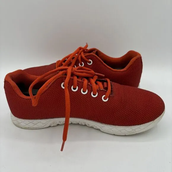 NoBull Superfabric Athletic Training Shoes Men's 7.5 Women's 9 Red Low Top