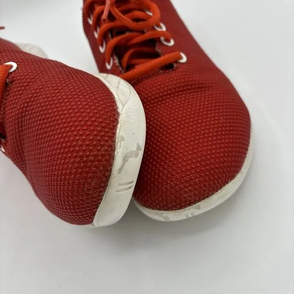 NoBull Superfabric Athletic Training Shoes Men's 7.5 Women's 9 Red Low Top