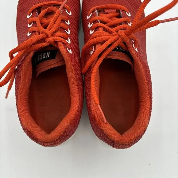 NoBull Superfabric Athletic Training Shoes Men's 7.5 Women's 9 Red Low Top