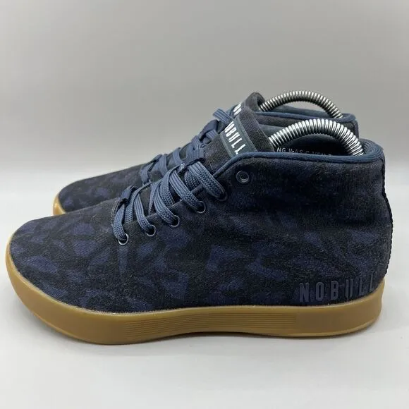 Nobull Toomey Women Size 8 Shoes Blue Black Gum Bottom Canvas Training Sneakers