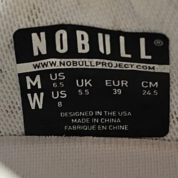 NOBULL Unisex IMPACT Training Shoes White NWOT W8/M6.5