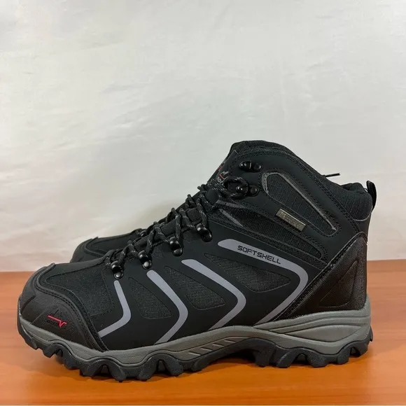 Nortiv8 Black Softshell Waterproof Men's Hiking Boot Size 13