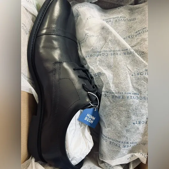 Nunn Bush Baxter Cap Toe Black Oxford Men's Size 10.5M New in Box