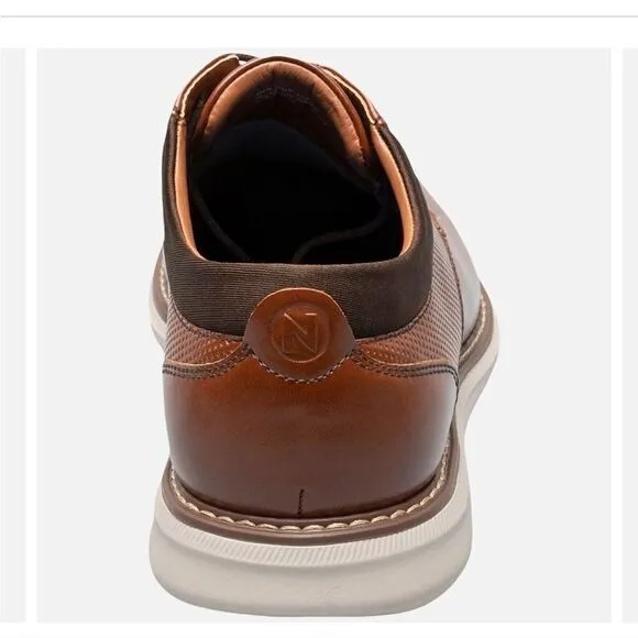 Nunn Bush Chase Plain Toe Oxford Dress Sneaker Shoes Cognac ,11M