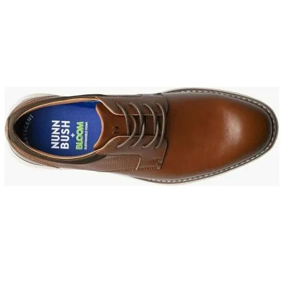Nunn Bush Chase Plain Toe Oxford Dress Sneaker Shoes Cognac ,11M