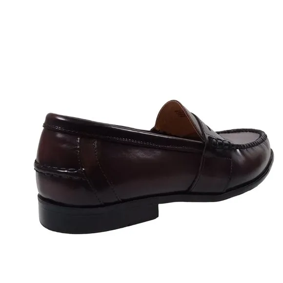Nunn Bush Men's Lincoln Moc Toe Penny Loafer Brown Leather Shoes Size 12M