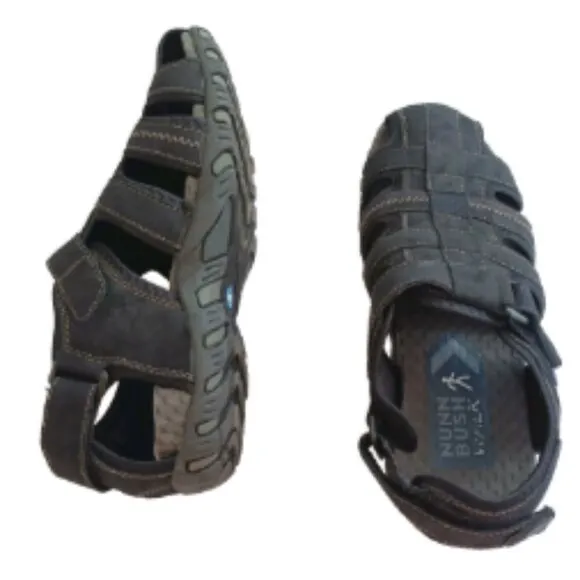 Nunn Bush Men's Sandal Rio Bravo Fisherman Shoes 84799-001 Black Lightweight 10M