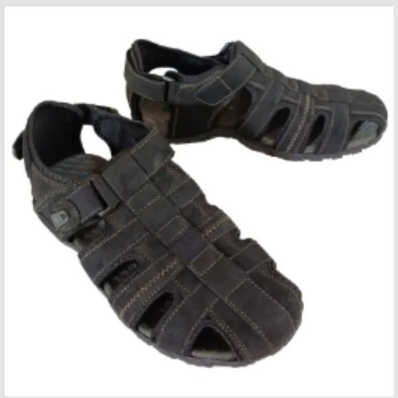 Nunn Bush Men's Sandal Rio Bravo Fisherman Shoes 84799-001 Black Lightweight 10M