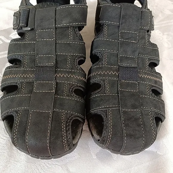 Nunn Bush Men's Sandal Rio Bravo Fisherman Shoes 84799-001 Black Lightweight 10M