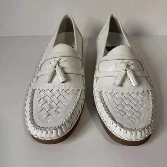 Nunn Bush mens white  loafer style shoes EUC size 10