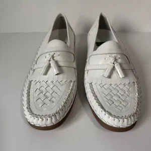 Nunn Bush mens white  loafer style shoes EUC size 10