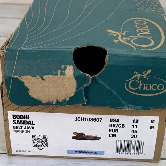 NWB Chaco Men's Bodhi Sandals in Belt Java